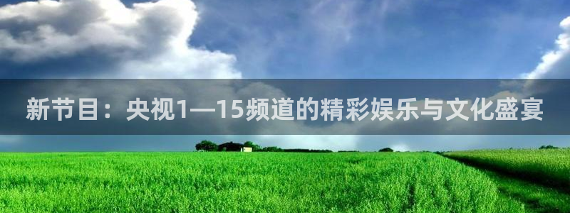 黑白直播nba直播免费观看：新节目：央视1—15频道的精彩娱乐与文化盛宴